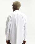 Comme Des Garcons Shirt Cut Out Tartan White