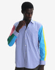 Comme Des Garcons Shirt Stripe Colour Block