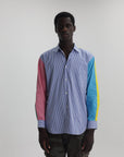 Comme Des Garcons Shirt Stripe Colour Block