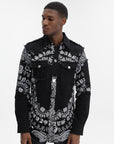 Massimo Sabbadin Shirt Allover Print Black-White