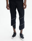 Comme Des Garcons Pants Asymmetric Hem Zipper Black