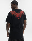Massimo Sabbadin T-Shirt Neck Roses Black-Red