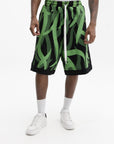 Massimo Sabbadin Shorts All Over Print Green-Black