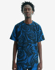 Massimo Sabbadin Crew Allover Rose Print Blue