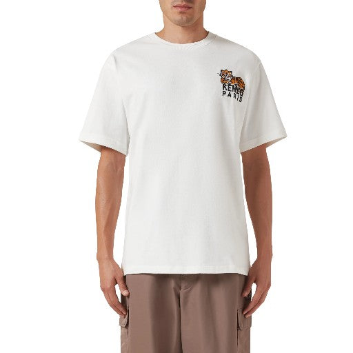 Kenzo T-Shirt Happy Tiger Embroidered Off White-AL Capone Premium