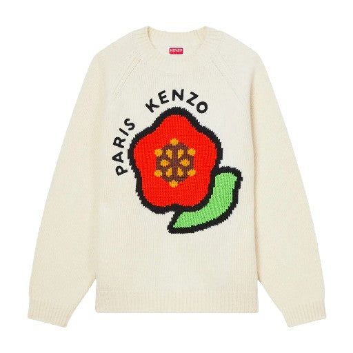 Kenzo Knitted Jumper Big Pop Wool Off White-AL Capone Premium