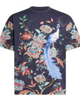 Etro T-Shirt Peacock Garden Navy