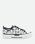 Karl Lagerfeld Sneaker Kll292 Kampus Max Iii Twin Nft Graffiti Lo Black Canvas-White