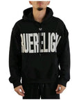 True Religion Hoodie Knit Panel Tr Cinched Jet Black