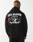 True Religion Hoodie No1 Big T Zip Up Jet Black