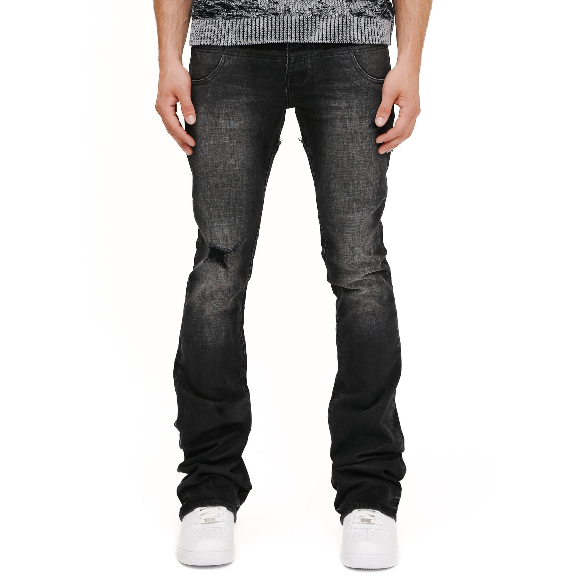 Purple Jean Double Waist Coated Black-AL Capone Premium