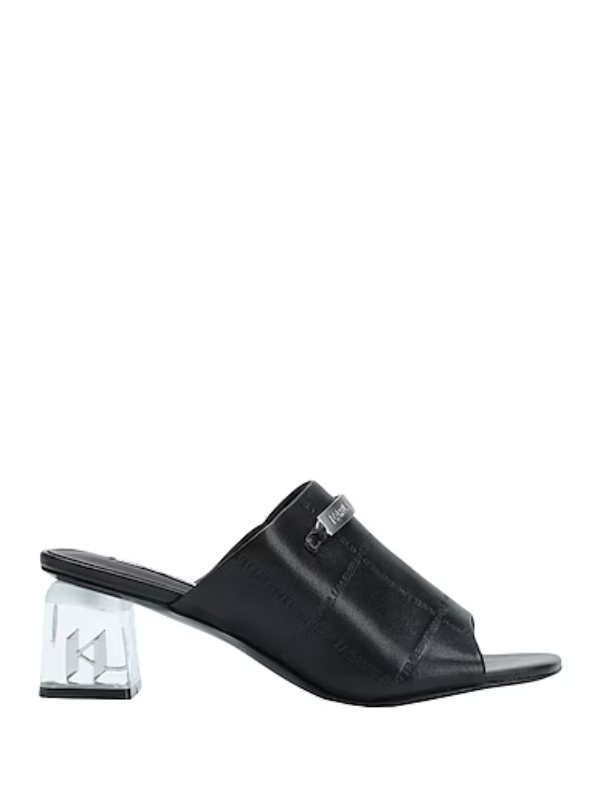 Karl Lagerfeld Sandal Ice Blok Quilted Mule Black-AL Capone Premium