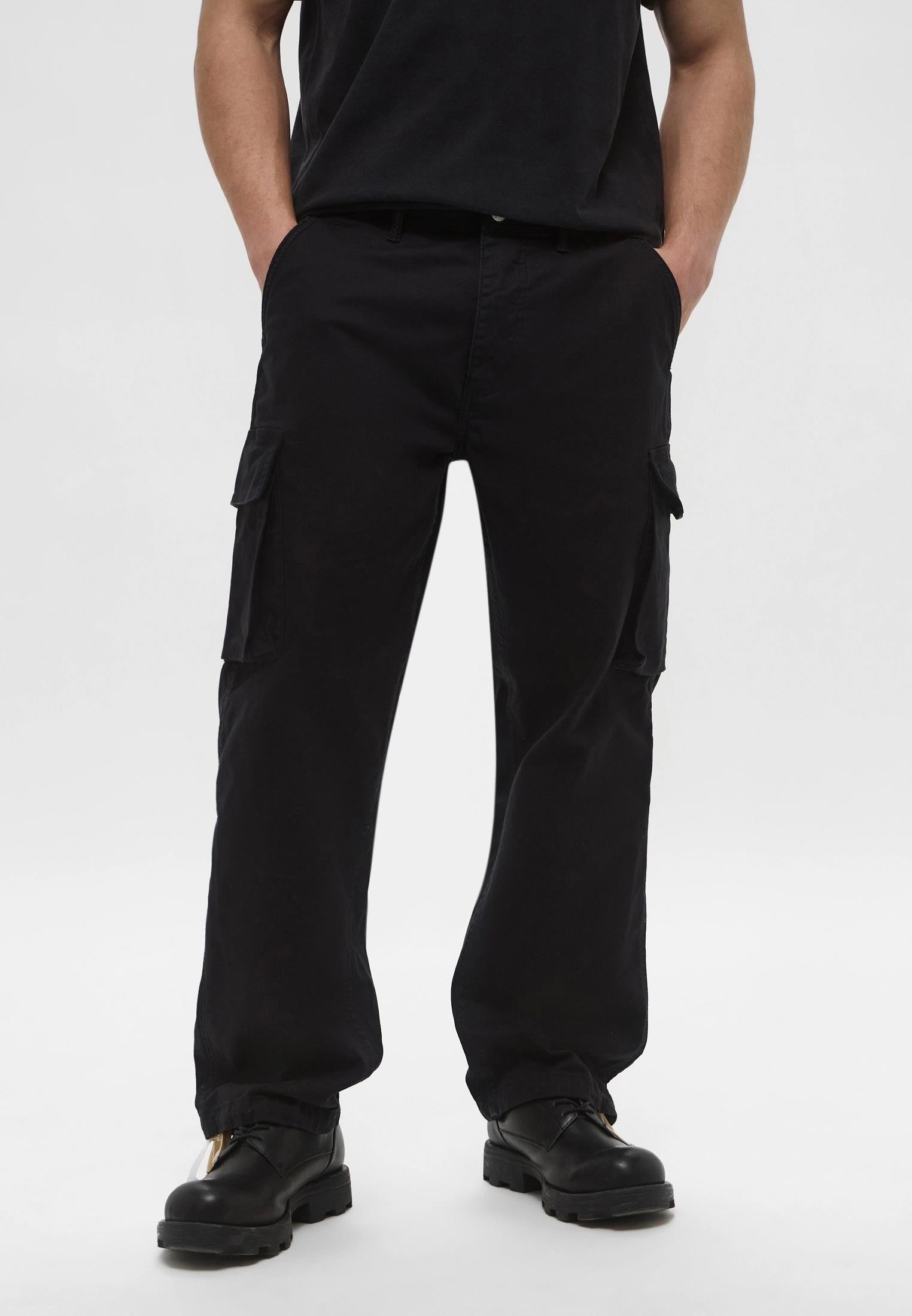 Purple Cargo Pants Black-AL Capone Premium