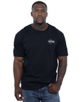 Capone T-Shirt Mexican Embroidered Viva La Mexico Black-Blue-AL Capone Premium