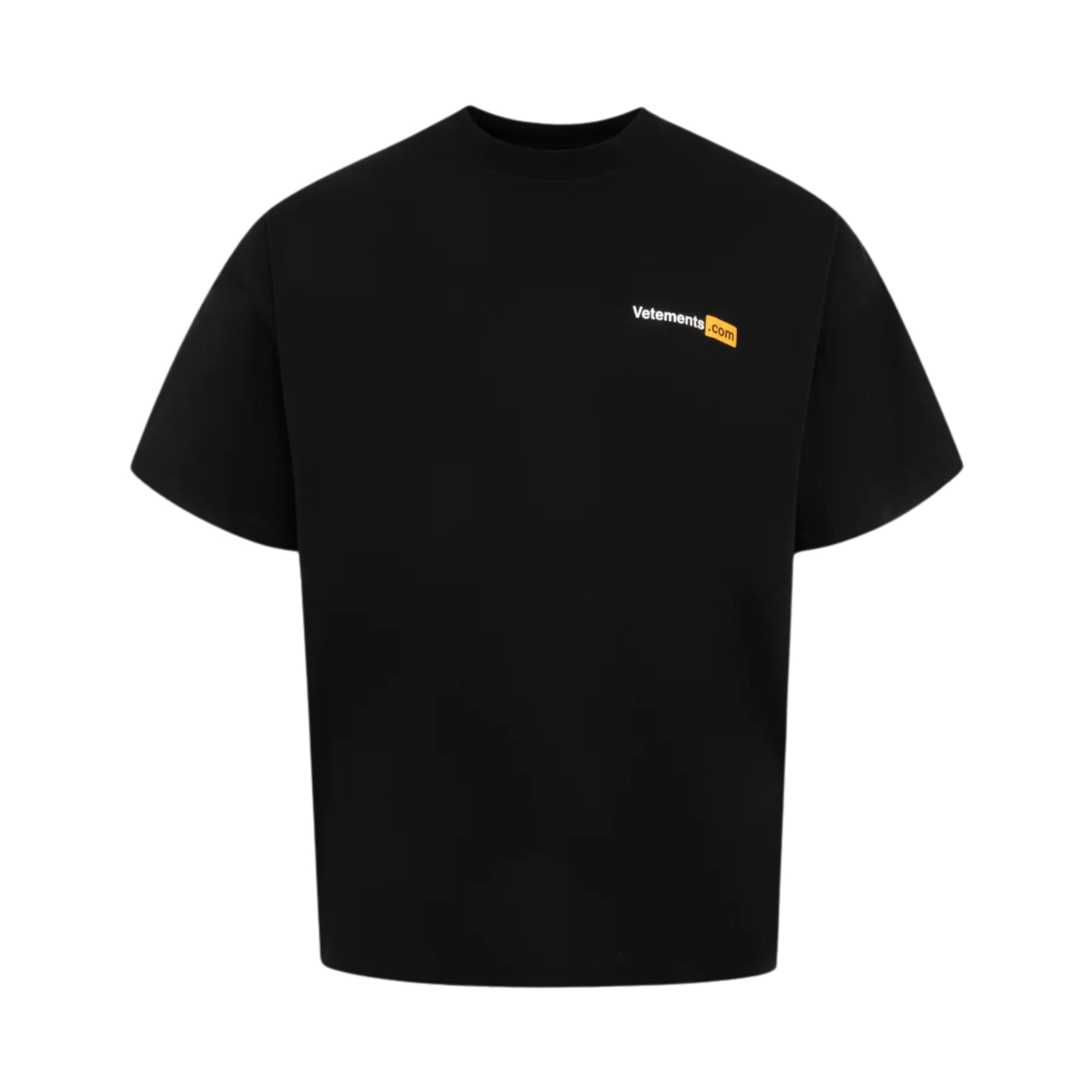 Vetements T-Shirt Vetements.Com Regular Black-AL Capone Premium