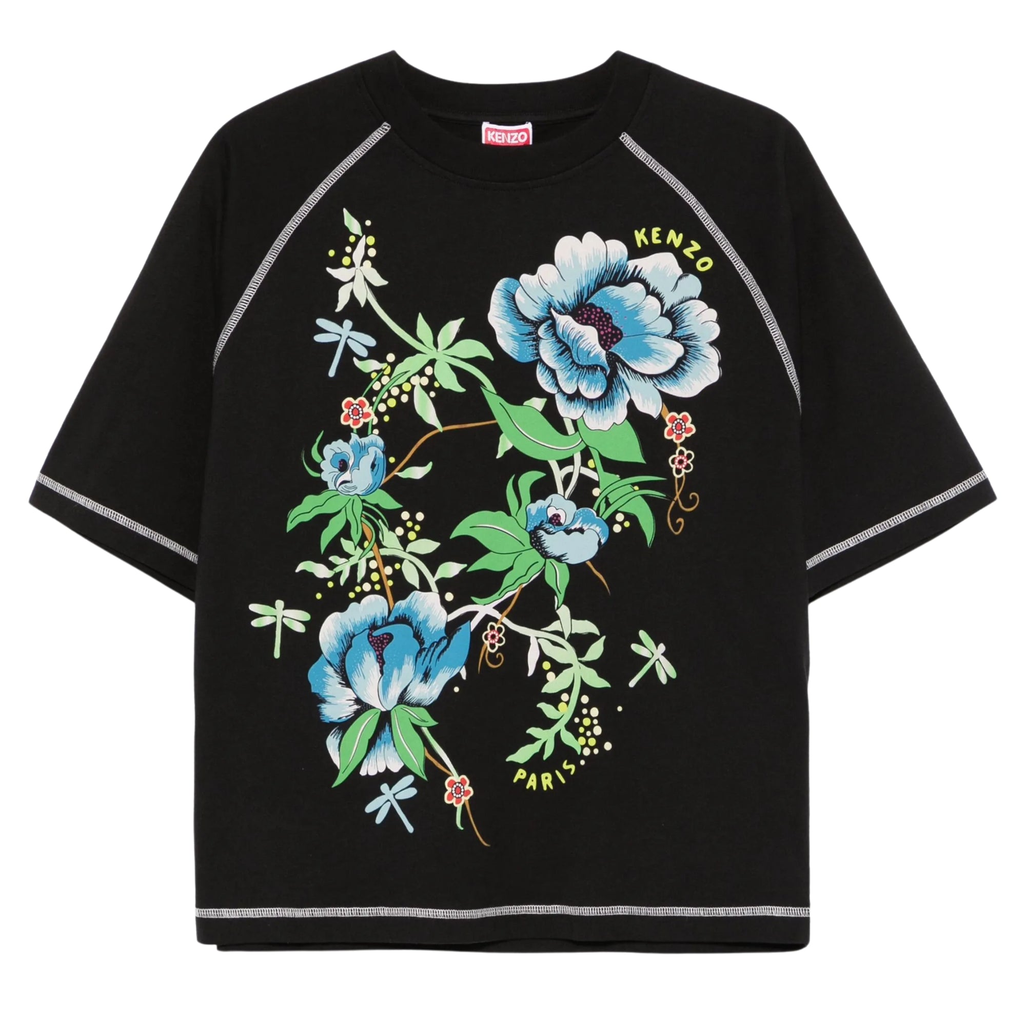 Kenzo T-Shirt Ladies Flower Black-AL Capone Premium