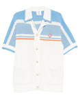 Casablanca Shirt Tennis Crochet White-Blue