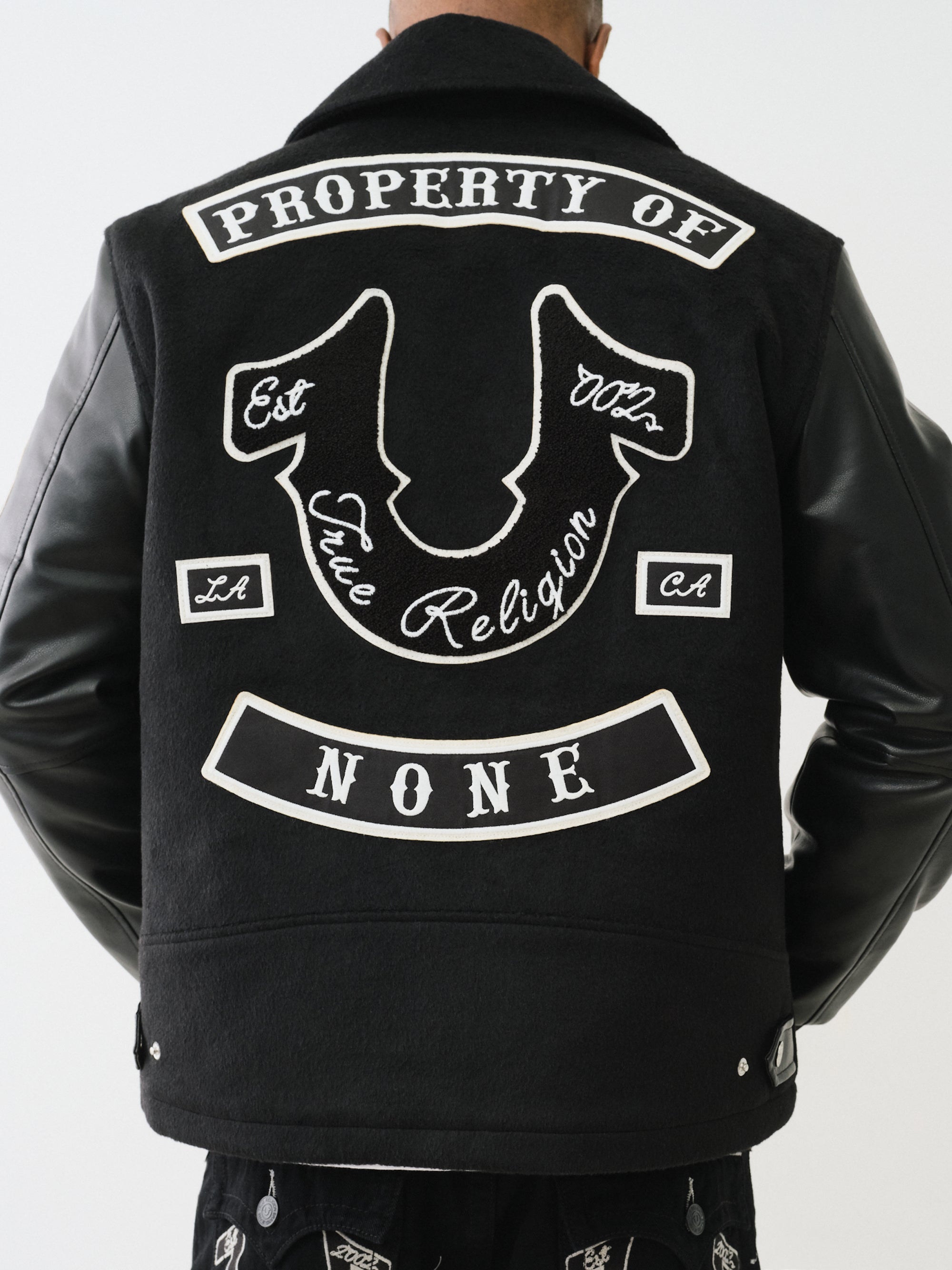True Religion Property Of None Biker Jacket Jet Black – AL Capone