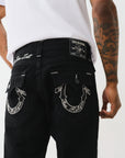True Religion Edgy Ricky Sn Flap 2Sb Black Rinse
