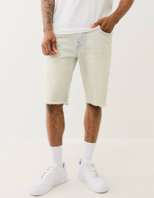 True Religion Ricky Sn Flap Short Fray Blue Mariner Light Wash