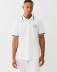 True Religion Ss Buddha Patch Polo Optic White