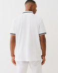 True Religion Ss Buddha Patch Polo Optic White