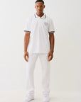 True Religion Ss Buddha Patch Polo Optic White