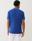 True Religion Ss Buddha Patch Polo Mazarine Blue