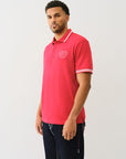 True Religion Ss Buddha Patch Polo Trv Red