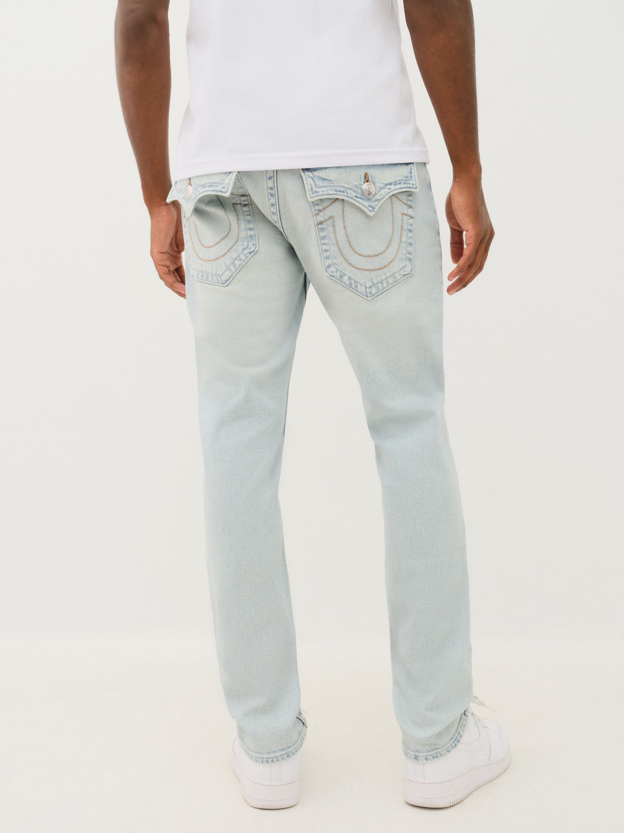 True Religion Rocco Sn Flap 32 Inseam Drover Light Wash-AL Capone Premium