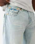 True Religion Bobby Supert Flap 32 In Lt Clearwater Wash With Rips