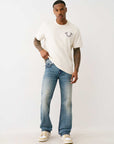 True Religion Ricky Sn Flap Pkt Embr 34In Jackknife Dark Wash