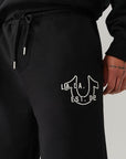 True Religion Long Sweatshorts Jet Black