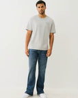 True Religion Ss Puff Stitch Tee Heather Grey