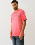 True Religion Ss Embro Arch Logo Tee Trv Red