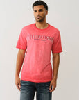 True Religion Ss Embro Arch Logo Tee Trv Red