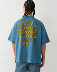 True Religion Ss Flock Oversized Tee Midnight Blue