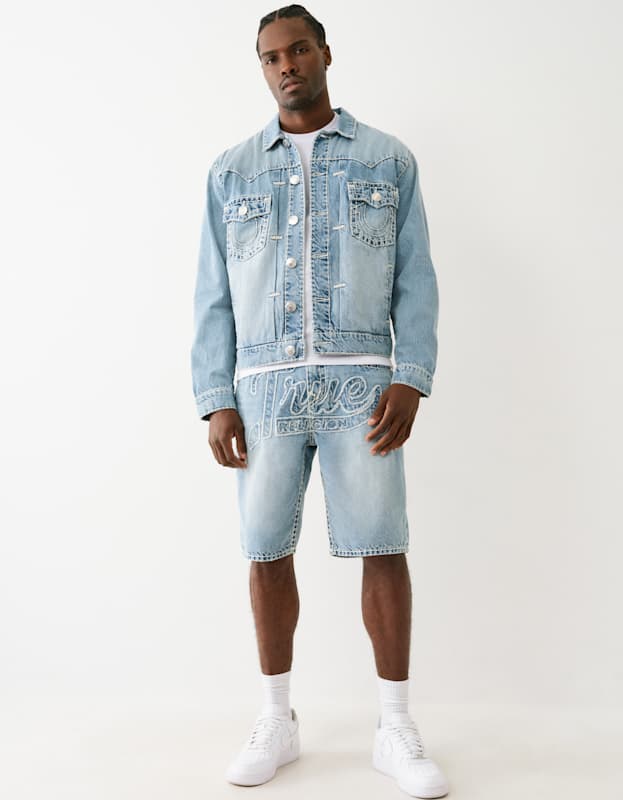 true religion super t デニムジャケット ホワイトswag True Religion True Oversized Super T Jacket Medium Wash - AL
