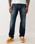 True Religion Ricky Sn Flap Pkt Embr 34In Jackknife Dark Wash