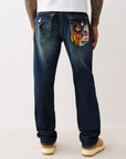 True Religion Ricky Sn Flap Pkt Embr 34In Jackknife Dark Wash-AL Capone Premium