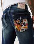 True Religion Ricky Sn Flap Pkt Embr 34In Jackknife Dark Wash-AL Capone Premium