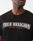 True Religion T-Shirt Ss Flock Buddha Jet Black