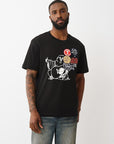 True Religion T-Shirt Patch Buddha Jet Black