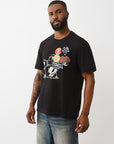 True Religion T-Shirt Patch Buddha Jet Black