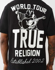 True Religion T-Shirt Patch Buddha Jet Black