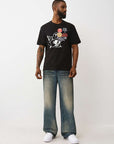 True Religion T-Shirt Patch Buddha Jet Black