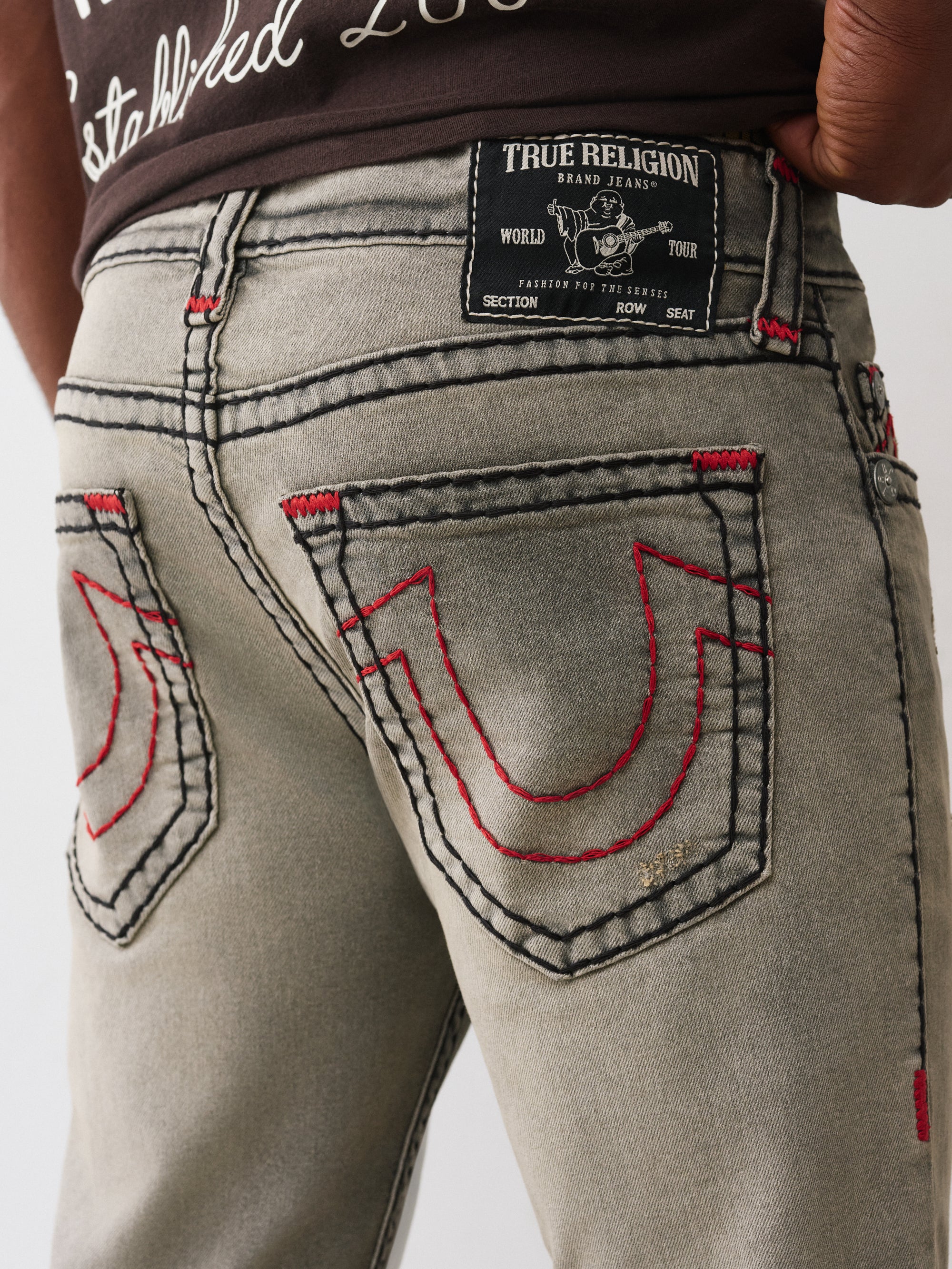 True Religion Jeans Rocco Super T No Flap 32 In Grey Wash - AL