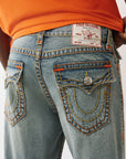 True Religion Jeans Vinny Super T Flap 34In Kelp Medium Wash
