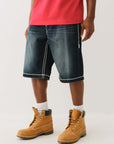 True Religion Vinny Rope Stitch Short Flap Jackknife Dark Wash