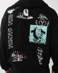 TRUE RELIGION HOODIE GRAPHIC LOGO BOXY JET BLACK